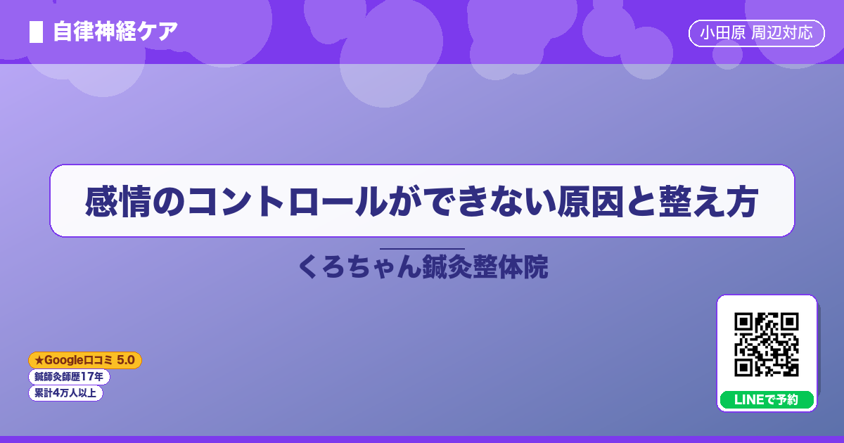 感情のコントロールができない原因と整え方