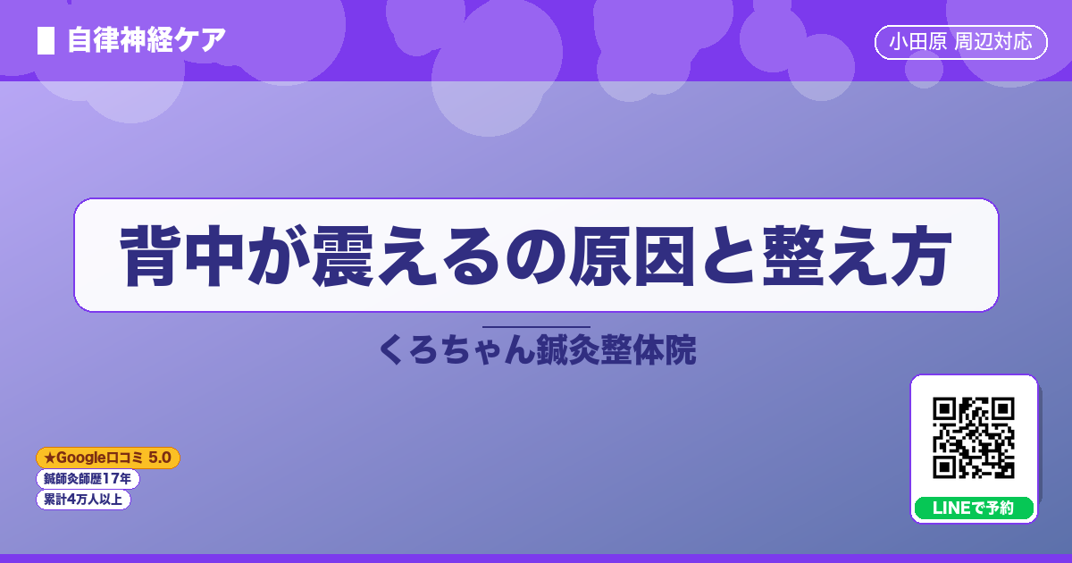 背中が震えるの原因と整え方