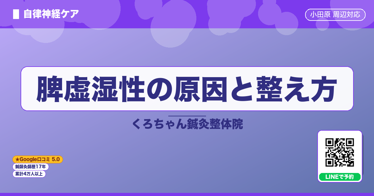 脾虚湿性の原因と整え方