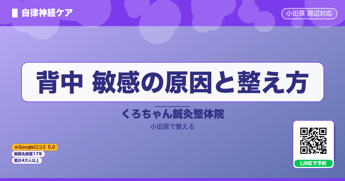 はじめに - 背中 敏感の原因と整え方
