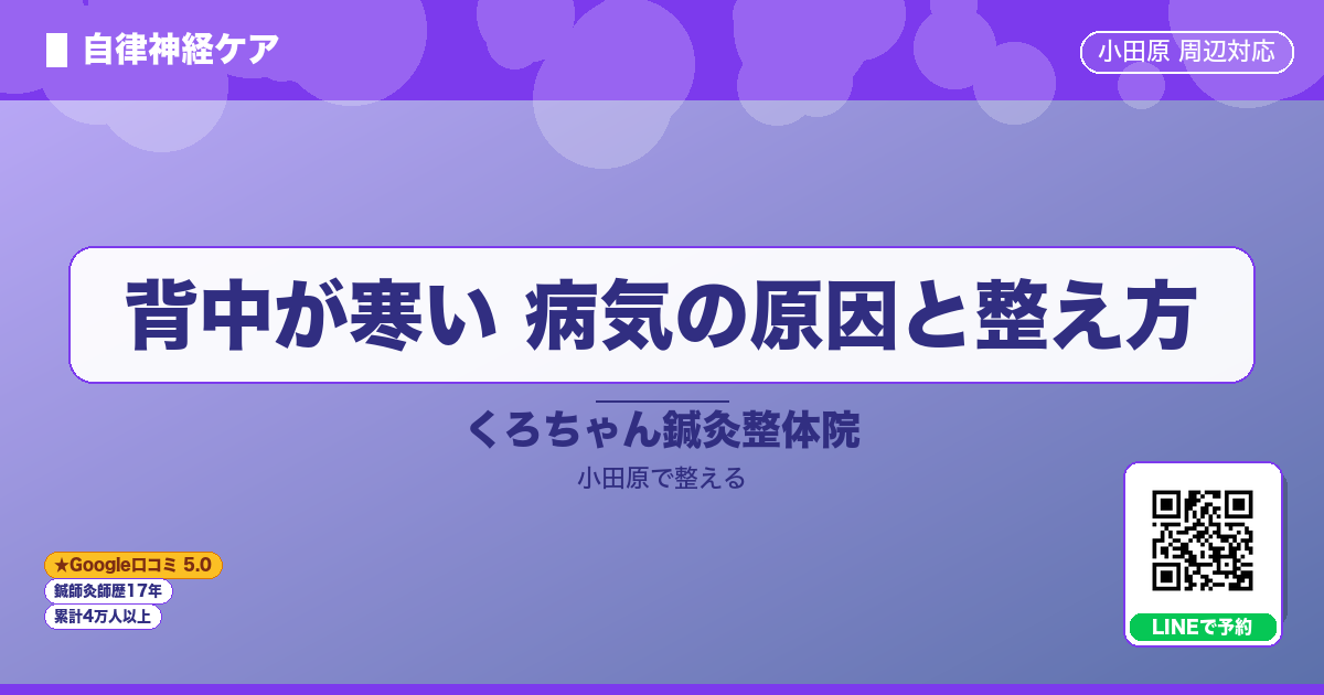 はじめに - 背中が寒い 病気の原因と整え方