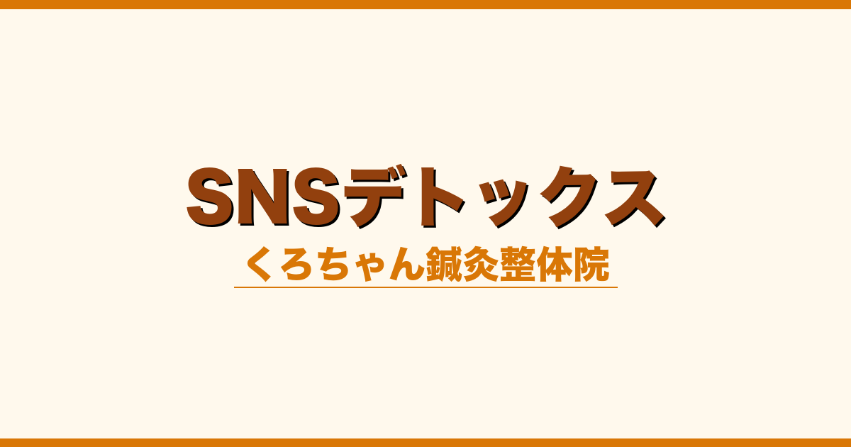SNSデトックス