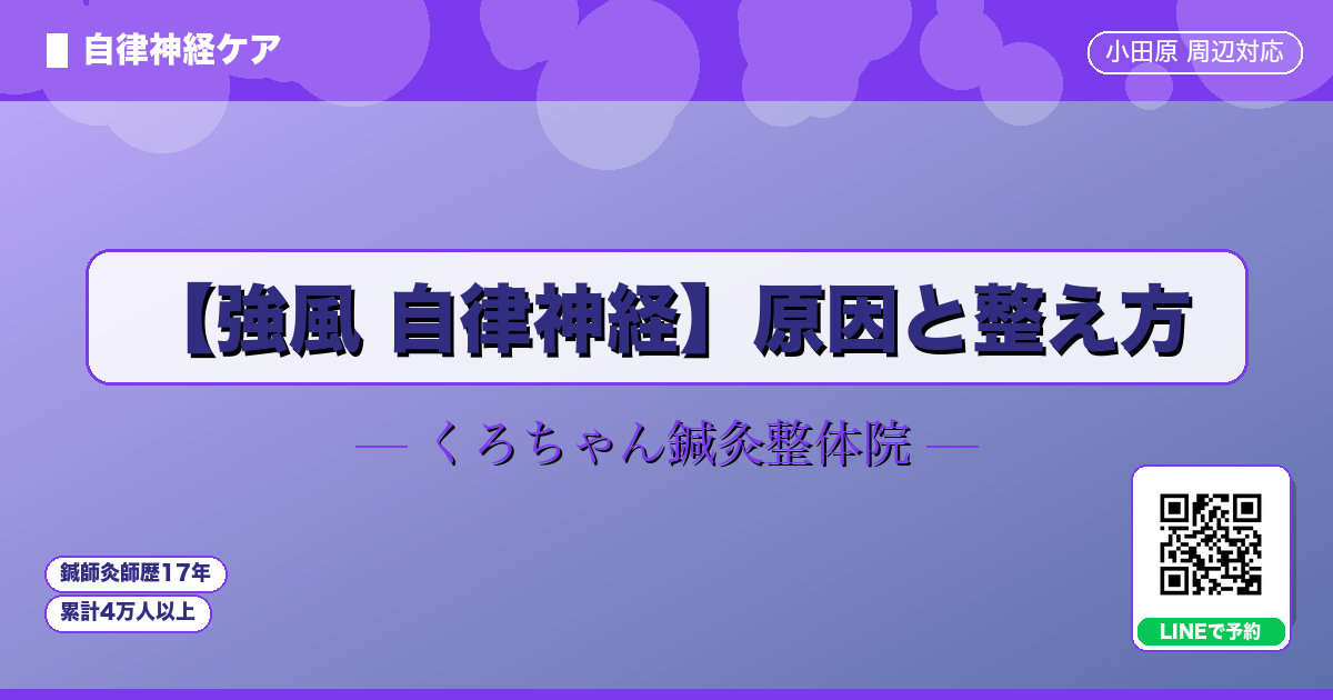 【強風 自律神経】原因と整え方