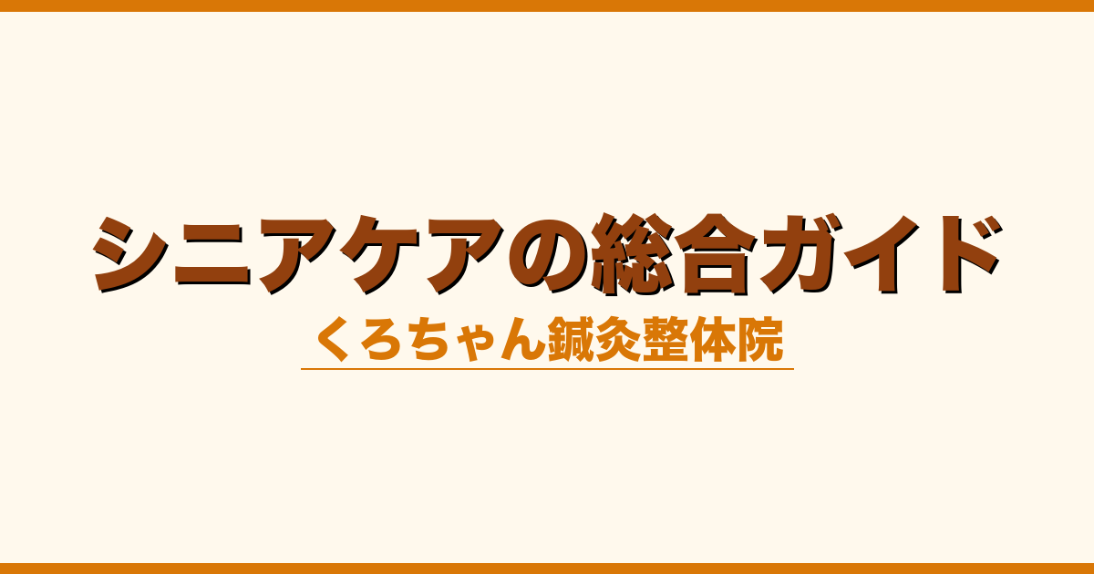 シニアケアの総合ガイド