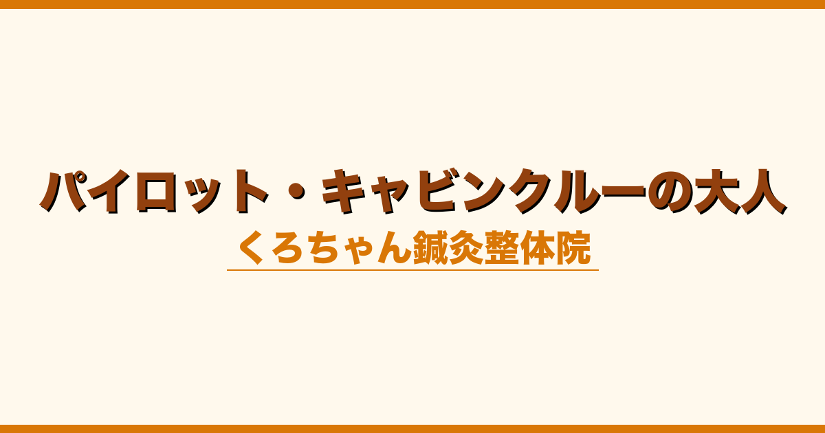 パイロット・キャビンクルーの大人
