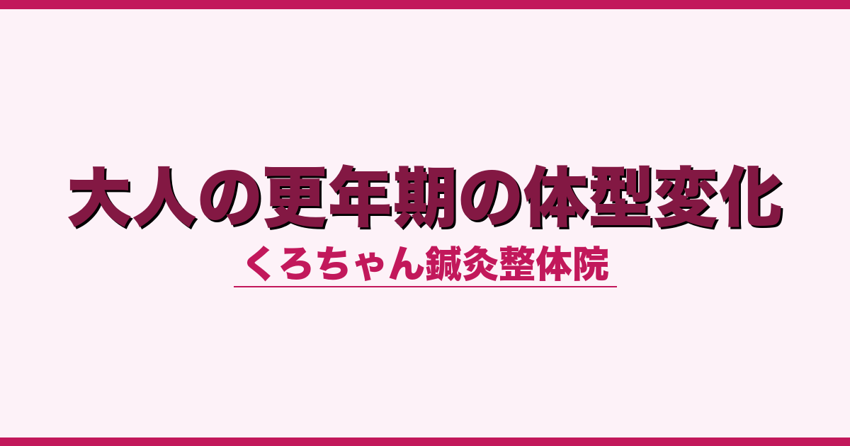 大人の更年期の体型変化