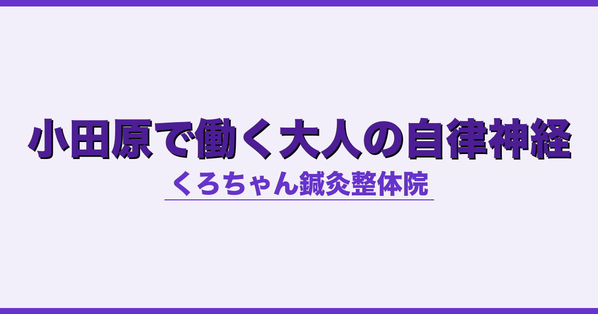 小田原で働く大人の自律神経