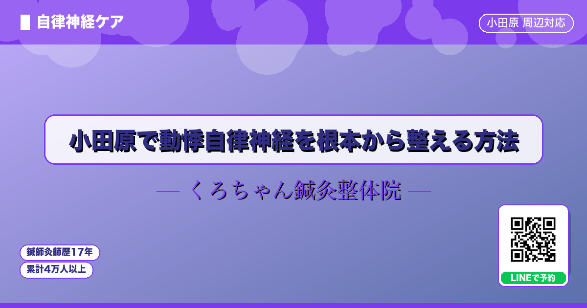 小田原で動悸自律神経を根本から整える方法