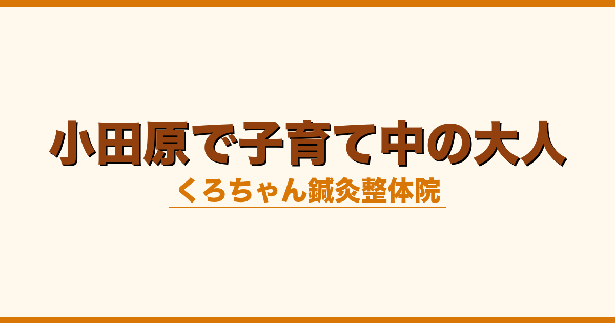 小田原で子育て中の大人