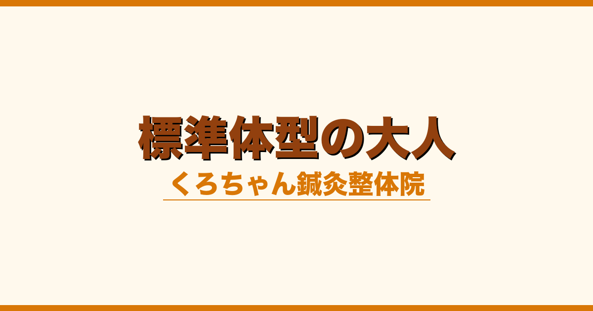 標準体型の大人