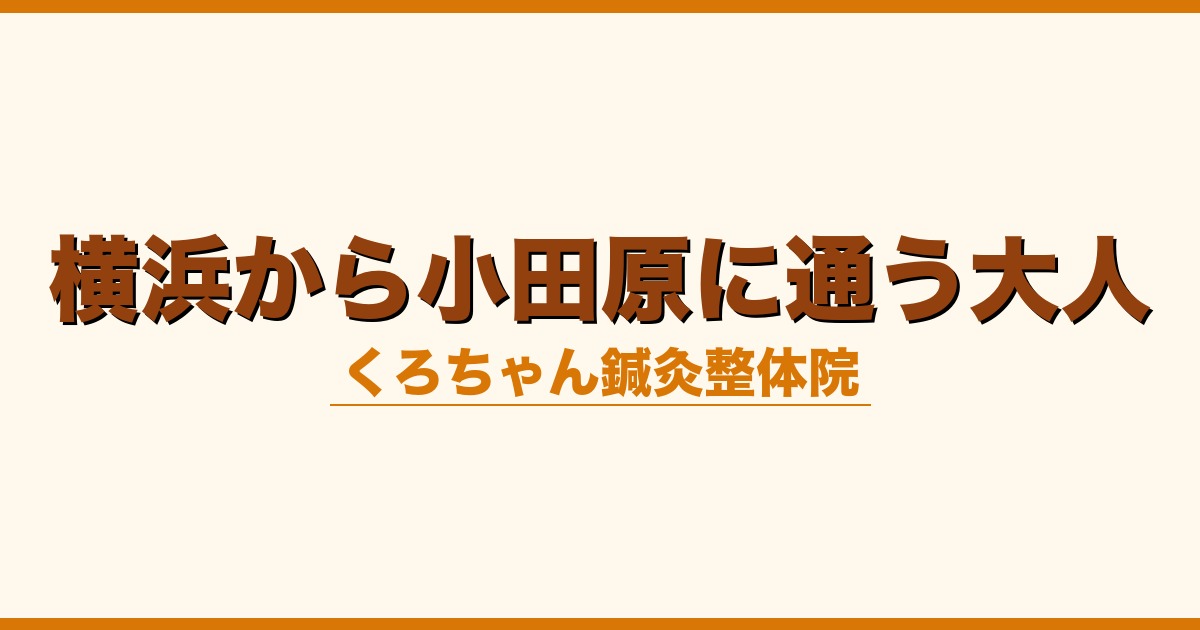 横浜から小田原に通う大人