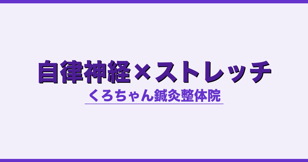 自律神経×ストレッチ