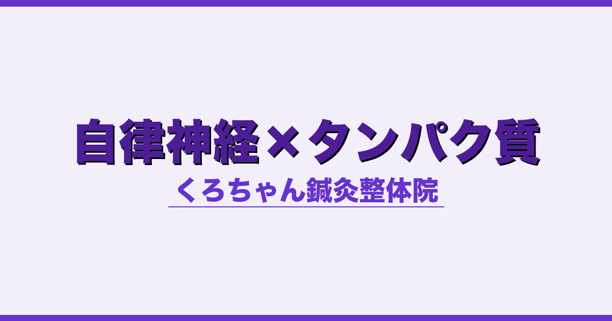 自律神経×タンパク質