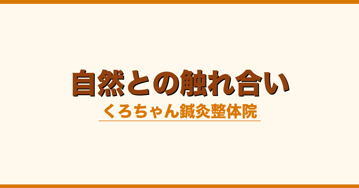 自然との触れ合い