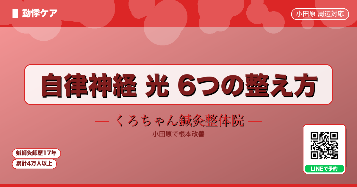自律神経 光 6つの整え方 - 動悸 - くろちゃん鍼灸整体院