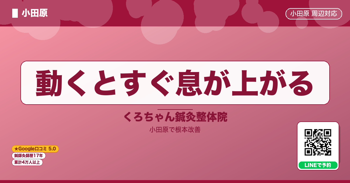 動くとすぐ息が上がる - 小田原ローカル