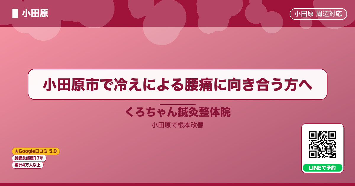小田原市で冷えによる腰痛に向き合う方へ - 小田原ローカル