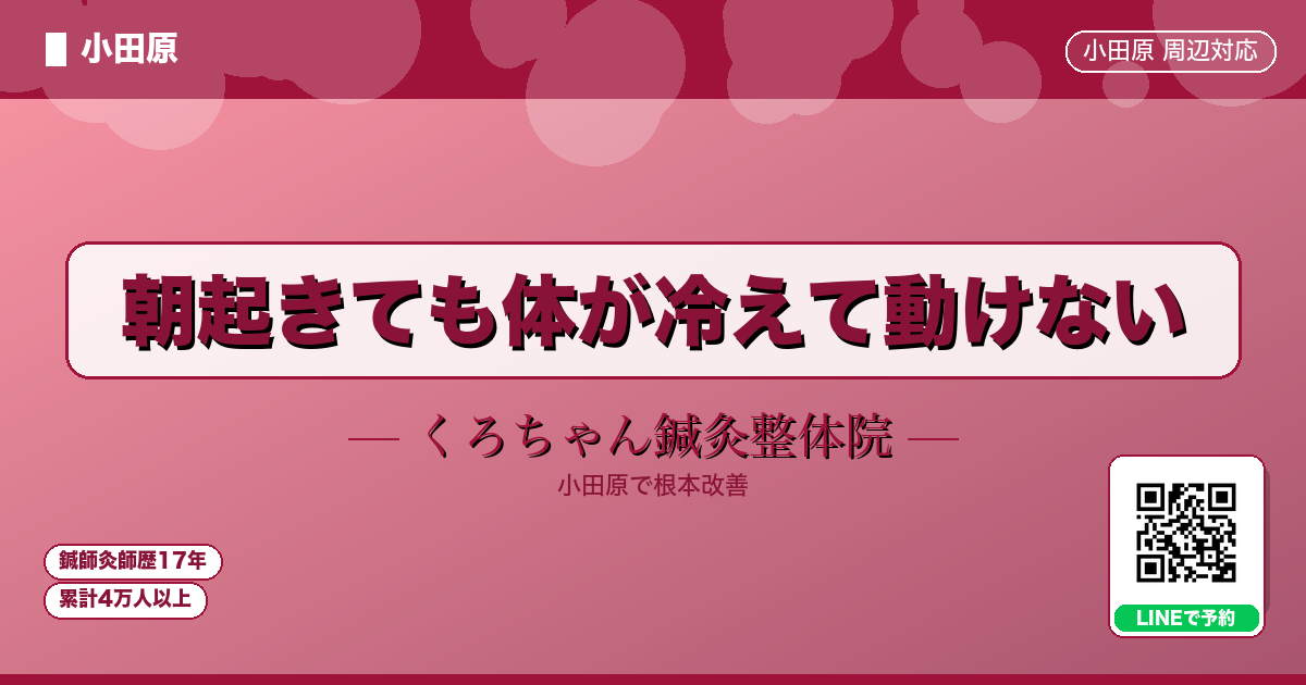 朝起きても体が冷えて動けない - 小田原ローカル