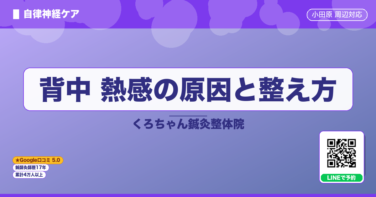 背中 熱感の原因と整え方