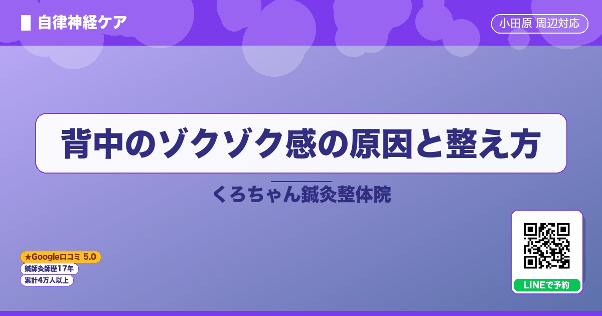 背中のゾクゾク感の原因と整え方