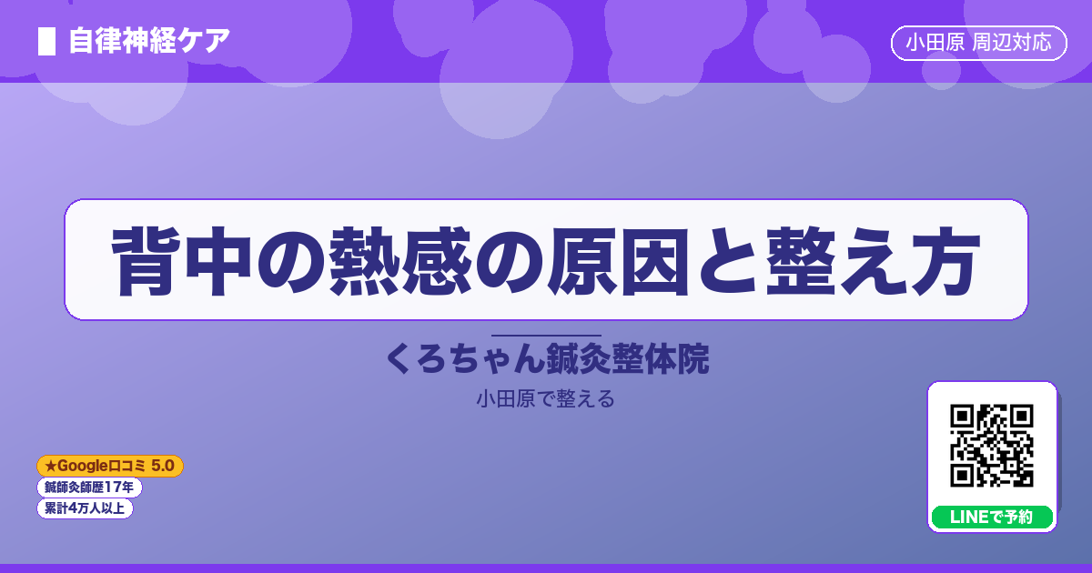 はじめに - 背中の熱感の原因と整え方