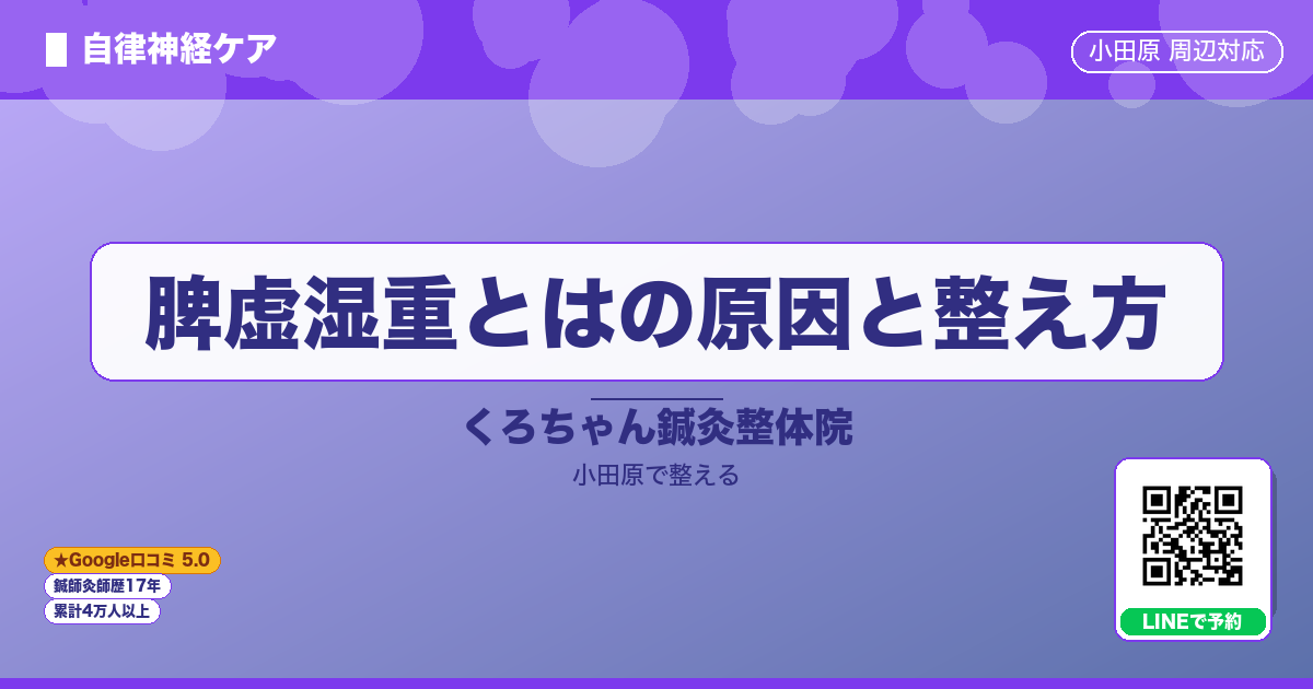 はじめに - 脾虚湿重とはの原因と整え方