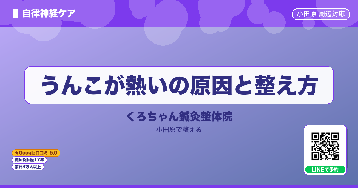 はじめに - うんこが熱いの原因と整え方