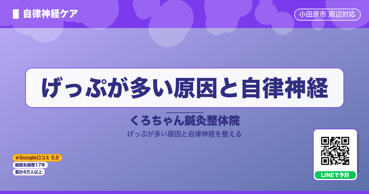 げっぷが多い原因と自律神経