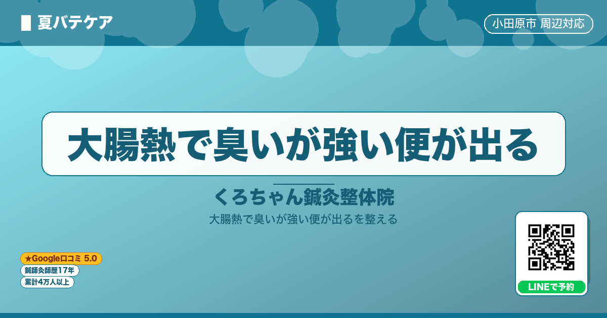 大腸熱で臭いが強い便が出る