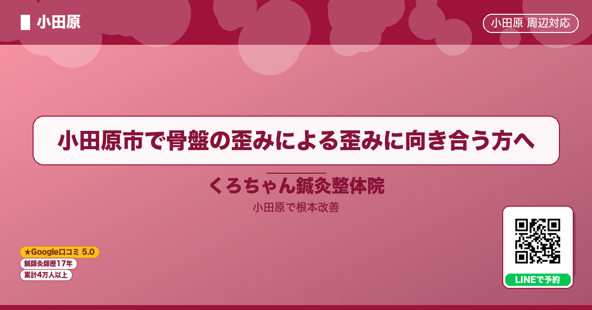 小田原市で骨盤の歪みによる歪みに向き合う方へ - 小田原ローカル
