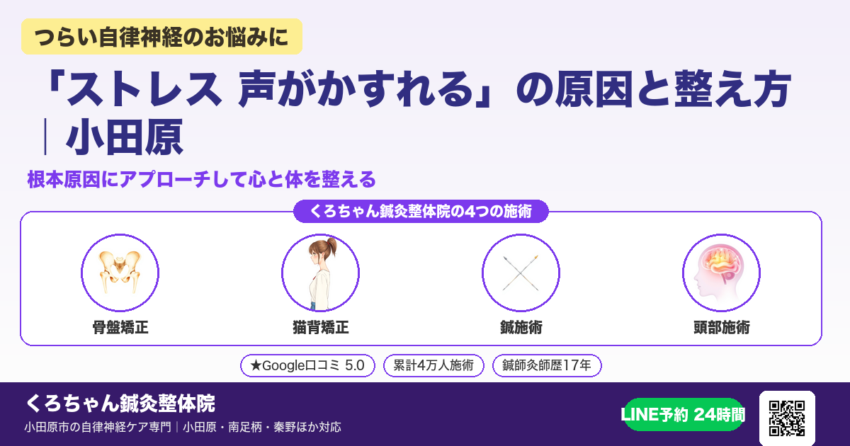 はじめに - 「ストレス 声がかすれる」の原因と整え方｜小田原