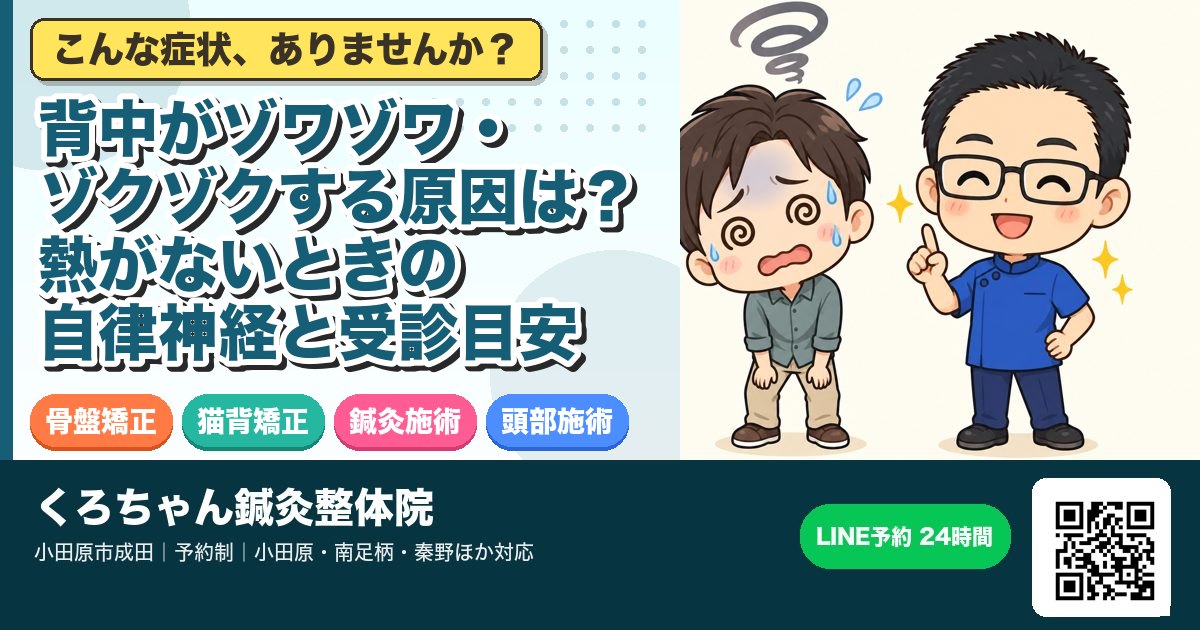 背中がゾワゾワ・ゾクゾクする原因は？熱がないときの自律神経と受診目安