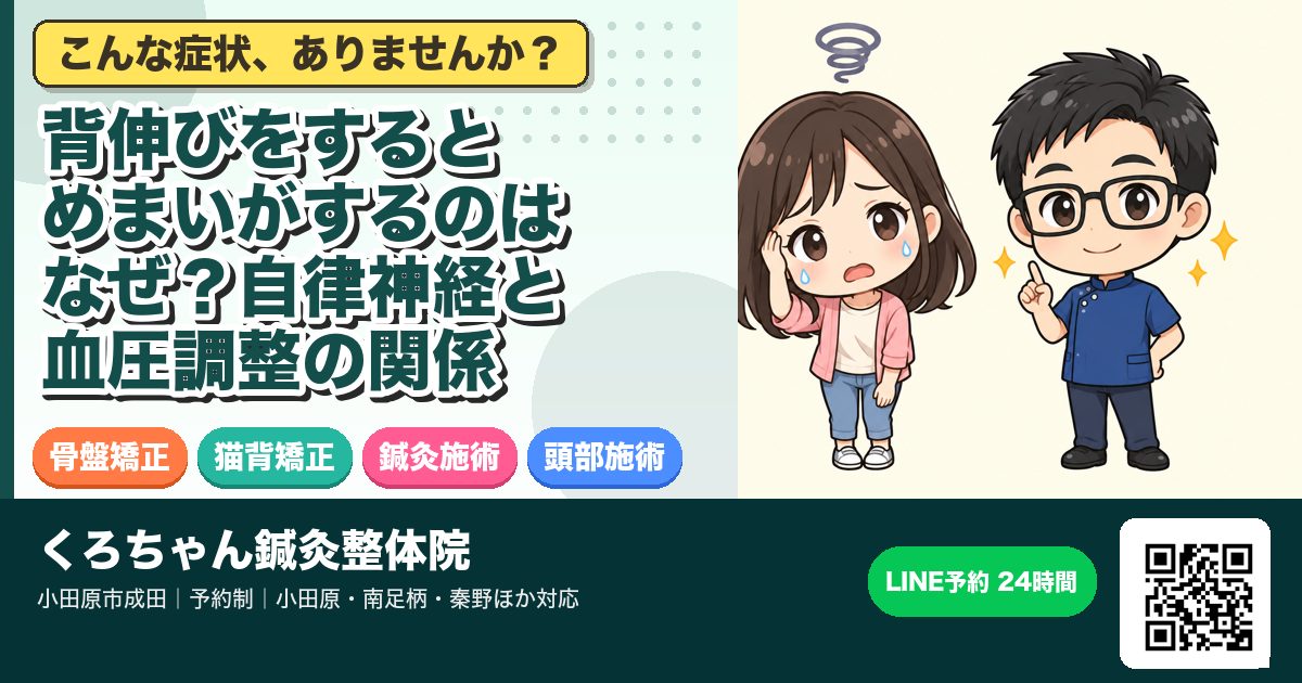 背伸びをするとめまいがするのはなぜ？自律神経と血圧調整の関係