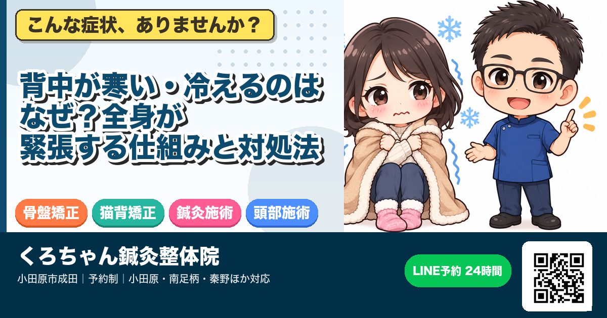 背中が寒い・冷えるのはなぜ？全身が緊張する仕組みと対処法